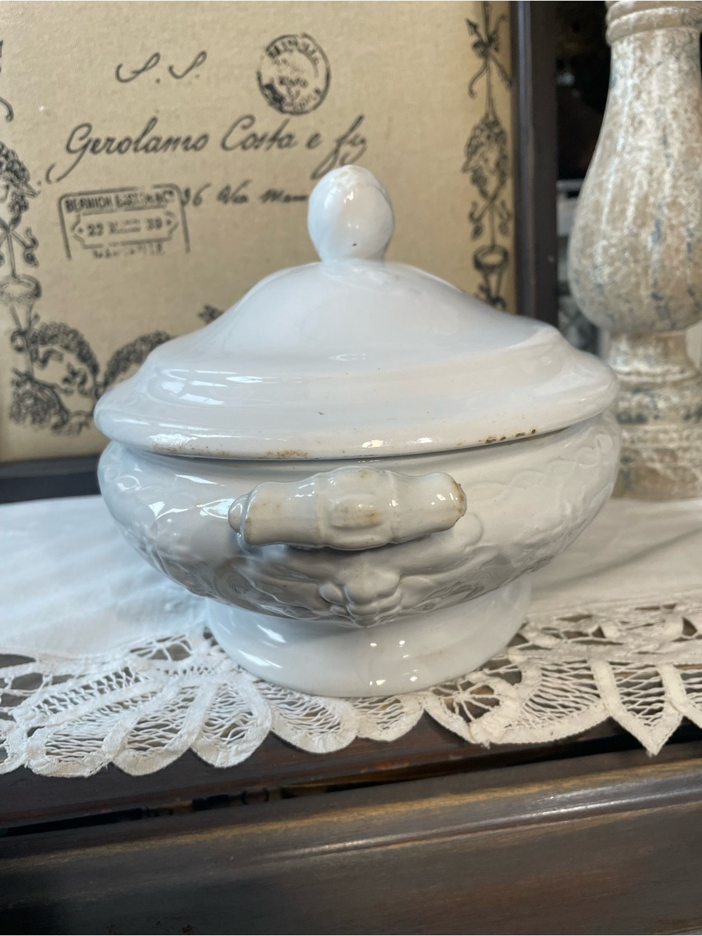 serving bowl French Country decor
Late 1800’s - early 1900 era ironstone - Picture 4 of 15